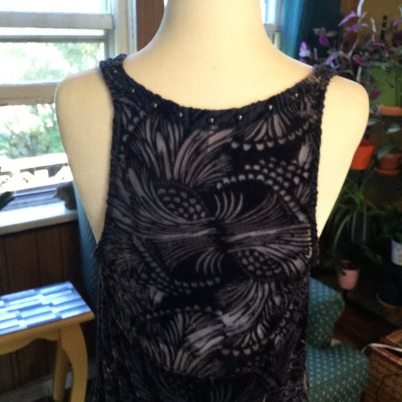 Free People burnt out fabric velvet mini dress - Picture 5 of 7